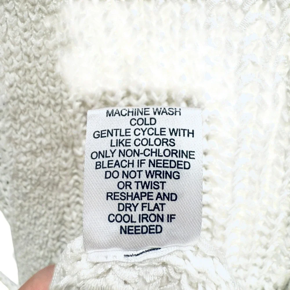 C&C California Knit Cardigan‎ Button Front Sweater Lightweight Cream XL